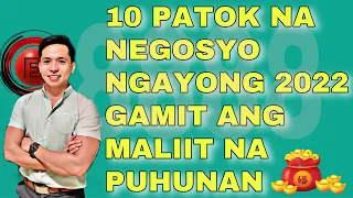 MAGANDANG NEGOSYO SA MALIIT NA PUHUNAN | PATOK NA NEGOSYO SA 2022