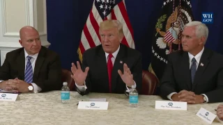 President Trump receives a Security Briefing