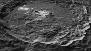 NASAs Dawn Spacecraft Flight Over Occator Crater