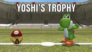 Yoshi's Trophy. (Mario Power Tennis Cutscene Remake)