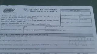 How To Get A Replacement Registration Card