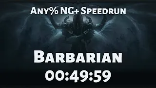 Diablo III: Reaper of Souls - Any% NG+ Barbarian Speedrun in 49:59