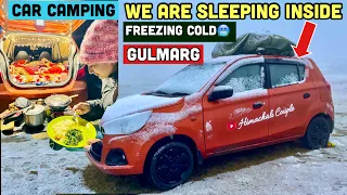 Vlog 216 | SNOW ME KI CAR CAMPING, Gulmarg live snowfall ❄️🤗