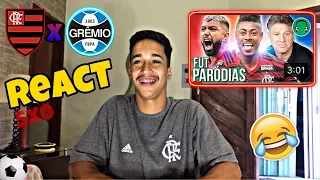 Reagindo *FutParódia* ♫ 5x0 - FLAMENGO ATROPELA O GRÊMIO NA LIBERTA | Paródia Gangnam Style - Psy