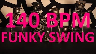 140 BPM - Funky Swing Rock - 4/4 Drum Track - Metronome - Drum Beat