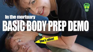 Preparing a body in the mortuary