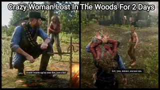 Arthur Meets The Demon Possessed Woman Lost In The Woods (All Outcomes) - Red Dead Redemption 2