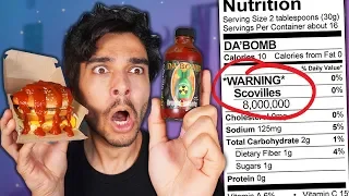 Putting Hot Sauce on EVERYTHING I Eat for 24 HOURS! (IMPOSSIBLE FOOD CHALLENGE)