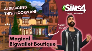 JAMES TURNER’s worst AI FLOORPLAN to best BIGWALLET BOUTIQUE | Sims 4 Shell Challenge | Speed Build