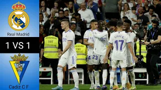 Real Madrid VS Cadiz C F 1-1 | Highlights & All Goals | La Liga