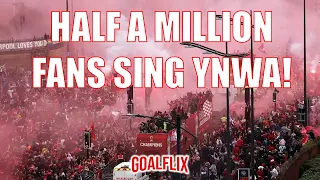 Liverpool Trophy Parade 2022 - Fans sing You'll Never Walk Alone