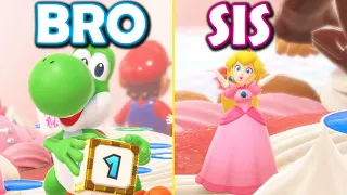 2-Player Mario Party Superstars! [Peach's Birthday Cake] *BRO VS SIS!*