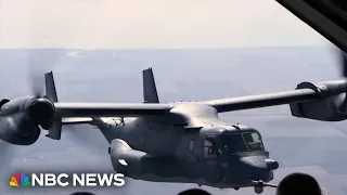 U.S. military Osprey aircraft crashes off coast of Japan