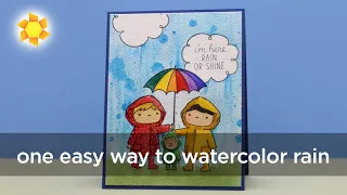 One easy way to watercolor rain