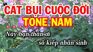 Karaoke Cát Bụi Cuộc Đời Tone Nam ( Gm ) Nhạc Sống Mới Nhất | Karaoke Xóm Lộ