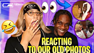 REACTING TO OUR OLD COUPLE PHOTOS!! *CRINGE WORTHY*