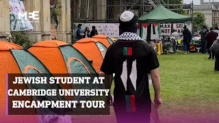 Jewish student at Cambridge University gives MEE a tour of the Cambridge Encampment for Gaza