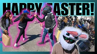 Bikers Hand Out Easter Eggs To Community!!! | Whole lot of wholesome!