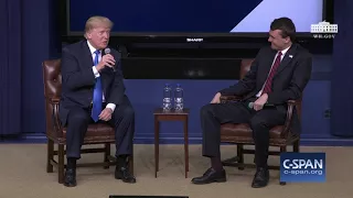 President Trump advice to younger self: "Don't run for president." (C-SPAN)