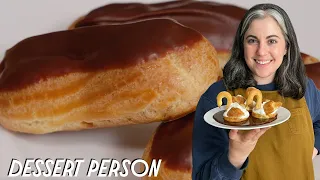 Claire Saffitz Makes Chocolate Eclairs / Pâte à Choux Part 2 | Dessert Person