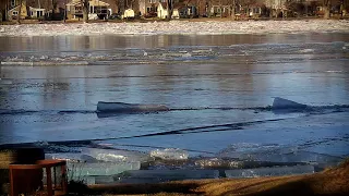 Ice Breaking Up on the Rock River
