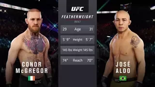 Conor McGregor vs. Jose Aldo (EA Sports UFC 3) - CPU vs. CPU - Crazy UFC 👊🤪