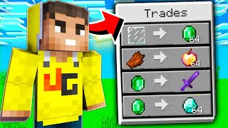 MINECRAFT , BUT YOUTUBERS TRADE SUPER OP ITEMS