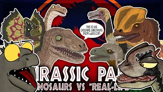 Godzilla reacts to Jurassic Park Evolution: Movie Dinosaurs Vs. Real-Life (1993 - ANIMATED)
