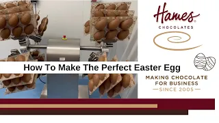 See how the professionals make chocolate easter eggs within the chocolate factory.