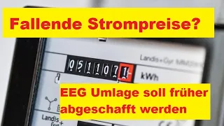 Sinkt der Strompreis bald wieder? EEG Umlage soll doch noch 2022 abgeschafft werden..