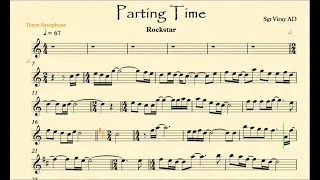 Parting Time By Rockstar Bb Instruments Play Along Music Sheet Backing Track