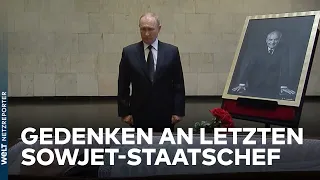 RUSSLAND: Putin legt Rose für verstorbenen Gorbatschow nieder