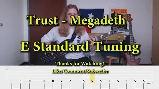 Trust - Megadeth (Bass Cover With Tabs)