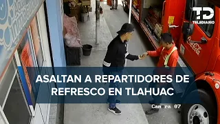 Hombres armados asaltan a repartidores de Coca Cola en CdMx