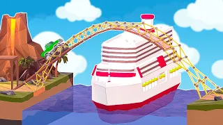 We built this bridge using trigonometry... Poly Bridge 2!