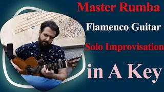 Master Rumba Flamenco Guitar Solo Improvisation in A Key | بداهه نوازی حرفه ای گیتار فلامنکو