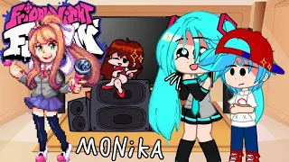 FNF react to Monika mod!!!! ~ 🎤🎵🥀🌹 #fridaynightfunkin  #gachaclub  #fnfmonika