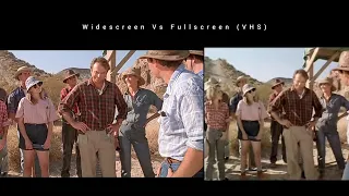 Jurassic Park 1993 /aspect ratio comparison widescreen vs fullscreen VHS/ 2