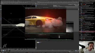 Lambo Lighting Improvements #Houdini #Redshift [Stream 2020 08 19]