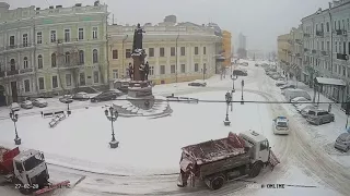 Расчистка дорог от снега 27/02/2018.