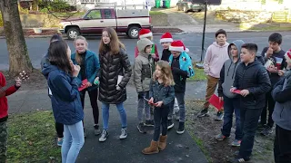 Teens caroling