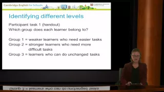 Supporting mixed ability learners at Key for Schools (A2) and Preliminary for Schools (B1) levels