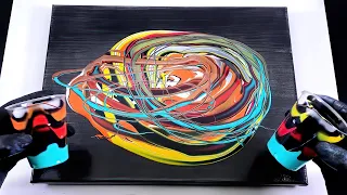 The Infinity technique - Acrylic fluid art painting