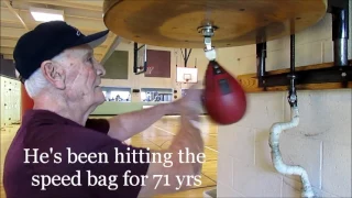 85 Yr Old Grandpa Rips The Speed Bag!!!!!