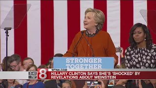 Hillary Clinton "shocked" by revelations about Harvey Weinstein