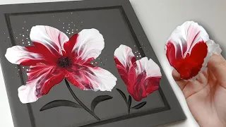 (673) Beautiful flowers in the frame | One-touch technique | Easy Painting ideas | Designer Gemma77