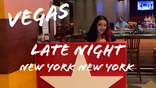 Late night eating at New York New York Las Vegas. Nine Fine Irishman & America Restaurant