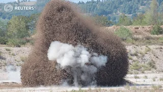 Army detonates WWII bomb found in dry Italian river