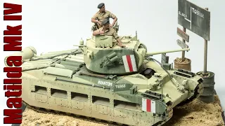 British Matilda Mk III / IV in desert Caunter scheme (Tamiya 1/35 scale model)