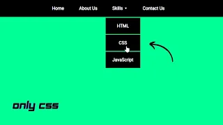 Pure CSS Dropdown Menu with HTML and CSS